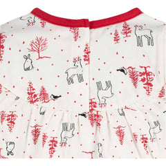 Conjunto Gerber Niña Blanco Rojo Con Vestido Y Leggings