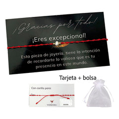 Pulsera Roja Vangania Perla Natural Joyería Artesanal Unisex