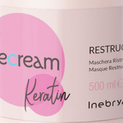 Mascarilla Inebrya Keratin 500ml Reestructuración Y Brillo