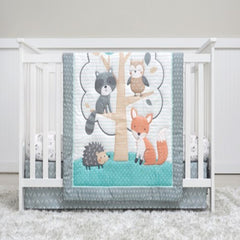 Set De Cuna Gerber Azul 5 Piezas Juego De Cama Para Bebé