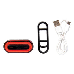 Luz Trasera Recargable Para Bicicleta 50 Lúmenes Sparco Color Negro