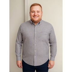 Camisa Negra Cuadros Rosas Big Kong Tallas Grandes Hombre