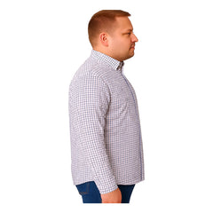 Camisa Negra Cuadros Rosas Big Kong Tallas Grandes Hombre