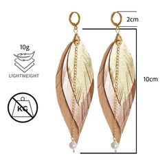 Aretes Largos Mujer De Plumas Gavilán Joyería Mujer Vangania