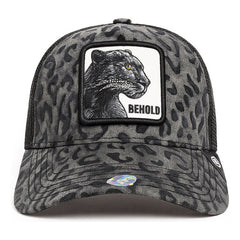 Gorra Para Hombre Cerrada Knite Behold Panther The Zoo Color Negro Diseño De La Tela Lisa Talla Único