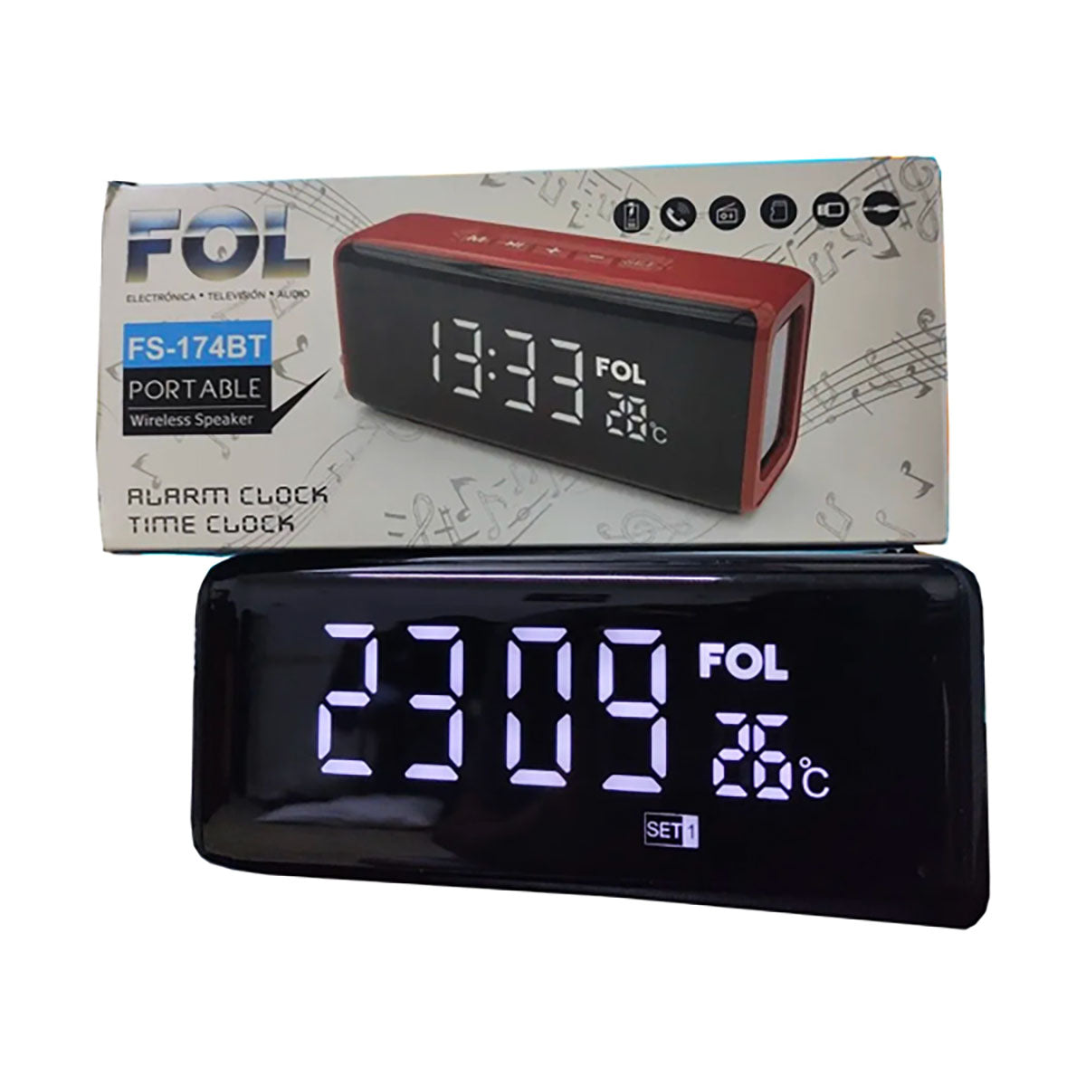 Despertador Bluetooth Portail Fol Fs-174bt - Verde NA