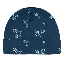 Gorro Gerber Azul Blanco Bebé Pack 4 Piezas Algodón Orgánico-0-6M