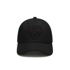 Gorra Negra Tigre Bordado Hip Hop Hombre Ajustable Unisex-Unitalla