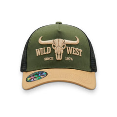Gorra hombre Bull Trucker Vaquero Wild West Ranch Verde