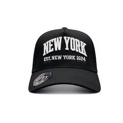 Gorra Hombre Trucker Malla Negra Knite New York Bordada