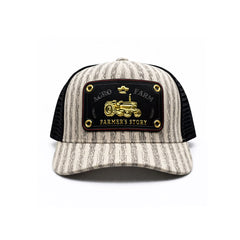 Gorra Knite Farmer Agro Negro Trucker Ajustable Original Cap blanco