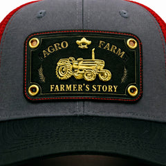 Gorra Knite Farmer Agro Negro Trucker Ajustable Original Cap gris