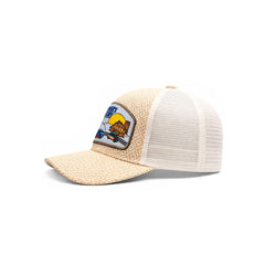 Gorra Barn Blue Trucker Ajustable Estilo Granja Farmer Agro beige