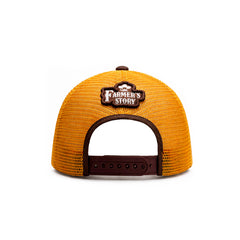 Gorra Barn Blue Trucker Ajustable Estilo Granja Farmer Agro naranja