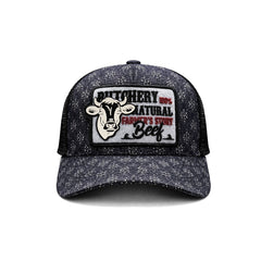 Gorra Knite Farmer Beef Blue Trucker Ganado Ajustable azul