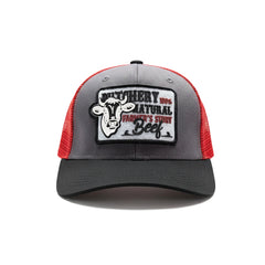 Gorra Knite Farmer Beef Blue Trucker Ganado Ajustable rojo