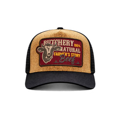 Gorra Knite Farmer Beef Red Trucker Ganado Ajustable negro