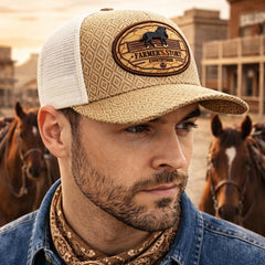 Gorra Knite Farmer Trucker Countryside Cafe Ajustable beige