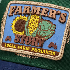 Gorra Knite Farmer Corn Blue Trucker Ajustable Original Cap verde