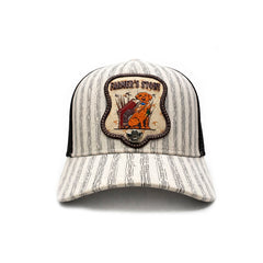 Gorra Knite Farmer Dog Yellow Trucker Ajustable Western blanco