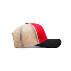 Gorra Knite Farmer Dog Yellow Trucker Ajustable Western rojo