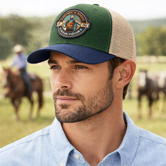 Gorra Knite Farmer Fisher Naranja Trucker Pesca Ocean verde