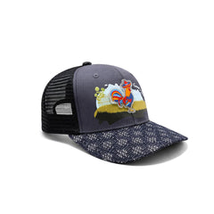 Gorra Knite Farmer Gallo Azul Trucker Agro Ajustable azul