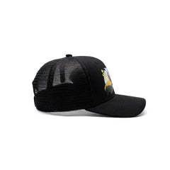 Gorra Knite Farmer Gallo Azul Trucker Agro Ajustable negro