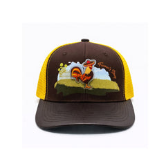 Gorra Knite Farmer Gallo cafe Trucker Agro Ajustable café