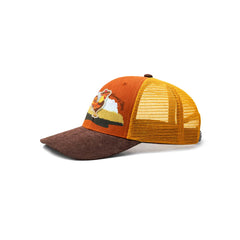 Gorra Knite Farmer Gallo cafe Trucker Agro Ajustable naranja