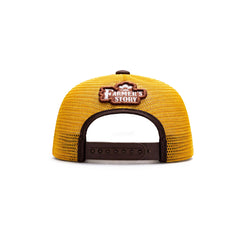 Gorra Trucker Harvest brown Ajustable Knite Estilo Campo naranja