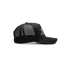 Gorra Trucker Harvest Black Ajustable Estilo Farmer Urbana negro