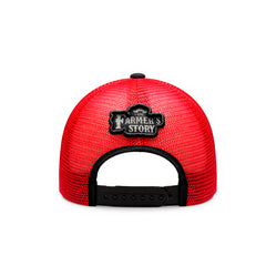Gorra Knite Farmer Horse Black Trucker Caballo Ajustable rojo