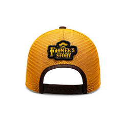 Gorra Knite Farmer Horse Brown Agro Trucker Caballo Rancho naranja