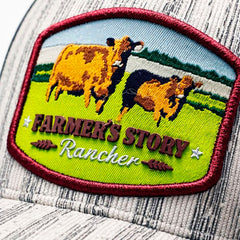 Gorra Knite Farmer red Trucker Ajustable Hombre rancher Cap beige