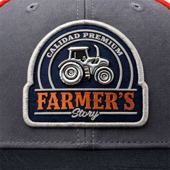 Gorra Knite Farmer Truck Tractor Azul Agro Ajustable Cap gris oscuro