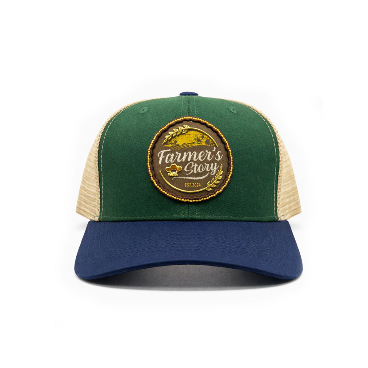 Gorra Knite Farmer Wheat Cafe Trucker Ajustable Cap verde