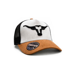Gorra Trucker Livestock White Range Toro Gamuza Ajustable