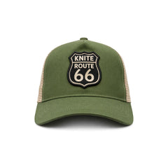 Gorra Para Hombre Gorra Trucker Malla Verde Route 66 Knite