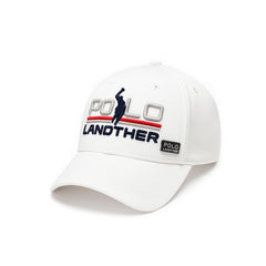 Gorra Polo Landther gris bordada para hombre estilo casual Blanco