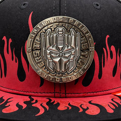 Gorra Transformers Optimus Prime Iron Snapback Visera Plana rojo