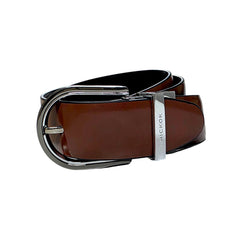 Cinturón Hickok Reversible Piel Caramel Regaliz Hombre 34mm-38-40