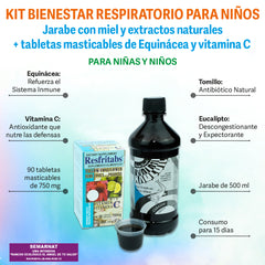 Equinacea Vitamina C Kit Infantil Jarabe Miel 500ml