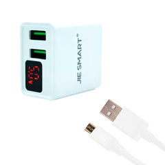 Cargador Doble Entrada Tipo C JIE SMART 45W Carga Rápida