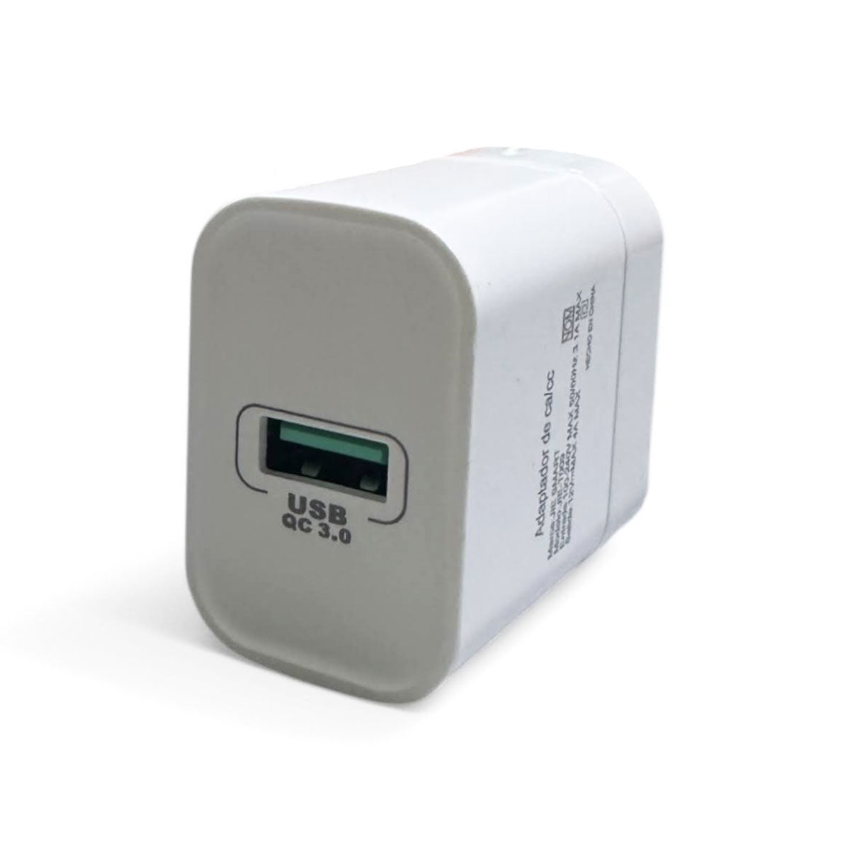 JIE SMART cargador rapido QC3.0 color blanco LED