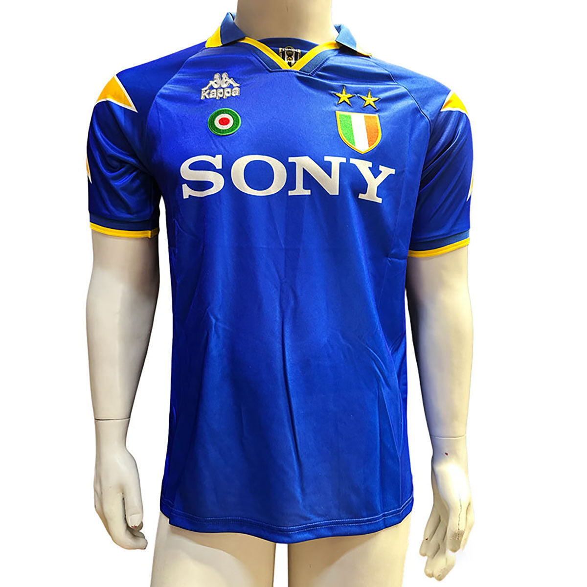 Jersey Kappa Retro Juventus Azul Rey Manga Corta XL