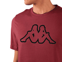 Playera Kappa Casual Logo Cromen Hombre 381h2tw - ROJO ESCARLATA M