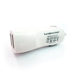 Cargador Para Auto Plug In 2 Usb 2100 Mah Con Cable V8 Ngr - Blanco N/A