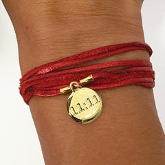 Pulsera manifestación 11:11 de cuero varias vueltas Vangania-140