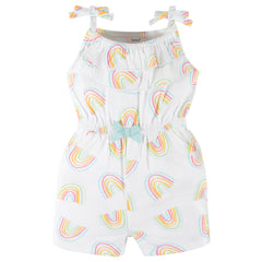 Romper Gerber blanco arcoiris bebé niña 12M a 5A algodón-3T